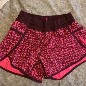 Lululemon Pink and Maroon Shorts